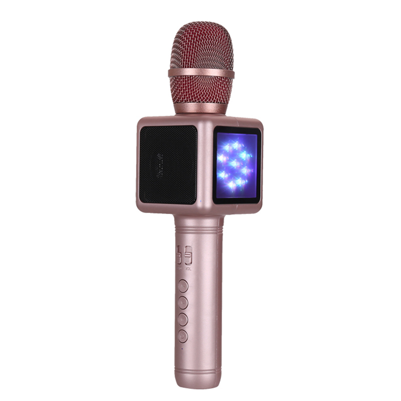 GAM-E101 Bluetooth sans fil karaoké micro avec fonction changeur de voix et lumière led colorée
