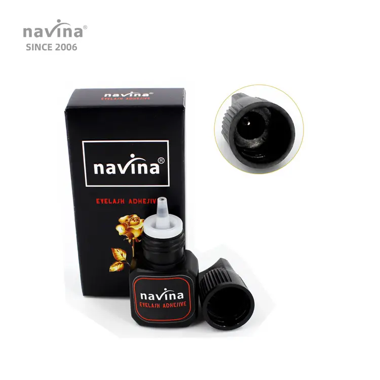 Navina lem anti air Label pribadi terbaik kustom ekstensi bulu mata bulu mata lem perekat bulu mata ekstensi