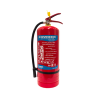Dispositif d'extinction d'incendie à poudre sèche ABC de 6 kg, modèle de cylindre en acier complet avec manomètre, norme CE, unité anti-incendie