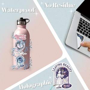 150 autocollants pour livres sur le thème de la romance, pack d'autocollants holographiques pour Kindle, autocollants en vinyle scintillants pour la lecture, repositionnables, imperméables pour - Product Image 3