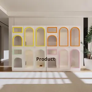 Vetrina per Gatti Personalizzata Ecologica, Villa per Gatti in Legno Massello, Ampio Spazio, Gabbia in Vetro per Gatti, Gabbia per Allevamento di Lusso con Pulsante - Product Image 2