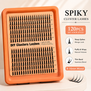120 Cils en Grappe Effilés Faits Main 8-16mm, Volume Intense 10D-20D, Kit DIY d'Extensions de Cils <span class=keywords><strong>Manga</strong></span>, Cheveux Synthétiques Effilés Effet Fée - Product Image 1
