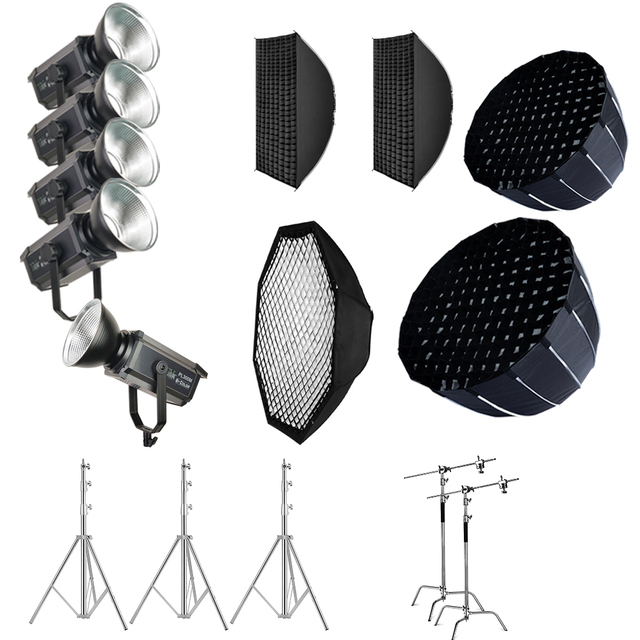 LED Live Stream Lighting Set 300W LED Video Light with Softbox and Tripod Stand