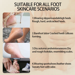 Marque privée Crème de soin des pieds biologique infusée à la glycérine Exfoliant pour peaux mortes Guérison des pieds fissurés Soulagement sain des pieds - Product Image 2