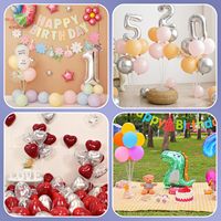 Kit de support de ballon colonne de ballon transparente avec 7 bâtons 7 tasses 1 base pour Table Graduation anniversaire bébé douche décorations de fête