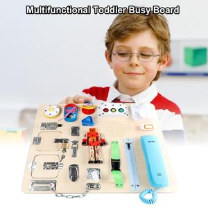 Tableau d'activités Montessori en bois en gros - Serrures, loquets et panneau de dessin magnétique pour les tout-petits de 1 à 4 ans - Product Image 3