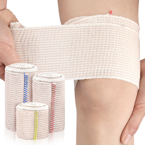<span class=keywords><strong>Bande</strong></span> <span class=keywords><strong>de</strong></span> compression élastique <span class=keywords><strong>cohésive</strong></span> réutilisable en coton biologique orthopédique avec crochet et boucle - Product Image 4