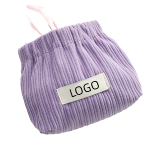 Pochette de maquillage compacte en velours avec fermeture à pression, porte-rouge à lèvres, pochette cosmétique pratique pour les voyages, organiseur de beauté tendance pour un usage quotidien - Product Image 1