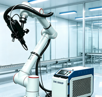 Robot collaboratif de haute qualité 1500W à 6 axes pour soudage laser par fibre, charge utile de 5 kg, soudeuse laser Cobot pour acier inoxydable