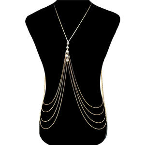 Night club <span class=keywords><strong>Sexy</strong></span> Buik Ketting voor Vrouwen Originele Multilayer Halter Sieraden Bikini <span class=keywords><strong>Bar</strong></span> Body Chian - Product Image 1