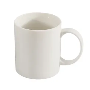 11 온스 화이트 사용자 정의 로고 도자기 커피 잔 도매 가족 매일 사용 세라믹 승화 컵 공백