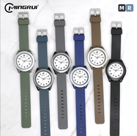 Montre-bracelet à quartz pour homme Mingrui OEM ODM, design tendance, haute qualité, étanche, mouvement japonais, bracelet en TPU, chiffres arabes, luxe