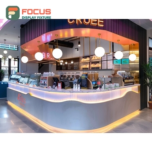 ตู้โชว์ร้านกาแฟแบบตั้งพื้น ตกแต่งด้วยวอลนัท สำหรับร้านค้าปลีก ตู้โชว์ร้านกาแฟเชิงพาณิชย์ - Product Image 4