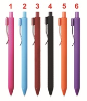 Nouveau stylo gel pression couleur Morandi 0,5 mm, encre multicolore, personnalisable avec logo, papeterie étudiante, cadeau publicitaire en plastique avec colle en spray