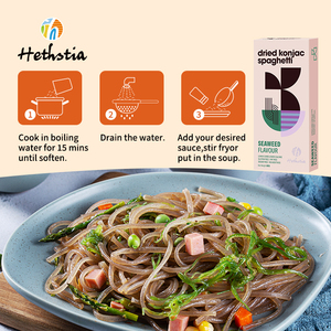 Noodles di Konjac Essiccati a Basso Contenuto Calorico al Gusto di Alghe, Vegani, Senza Glutine, Non OGM, Senza Zucchero, <span class=keywords><strong>Pasta</strong></span> Salutare <span class=keywords><strong>in</strong></span> Scatola per Pasti Keto - Product Image 4