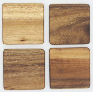 Ensemble de sous-verres en bois pour les plateaux de service de table à boissons au café avec un design unique d'Inde - Product Image 4