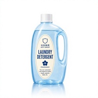 Détergent à lessive en bidon haut bleu, couleur unie, 3000 bouteilles 0,9 USD, 5000 bouteilles 0,8 USD, 10000 bouteilles 0,7 USD, OEM Marque Privée