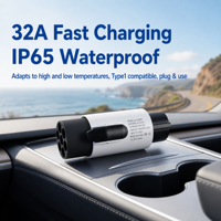 Adaptateur de charge pour véhicule électrique Tesla NACS vers Type 1 J1772 2e génération, 32A 7,2KW AC, connecteur étanche pour véhicules électriques américains