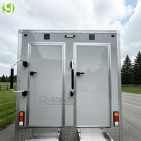 Remorque de toilettes mobiles climatisées de luxe personnalisée GoEasy, remorque de toilettes portables pour l'extérieur à vendre
