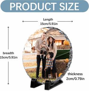 Cadre photo 5,9x5,9 pouces pour transfert thermique, artisanat en pierre, ardoise photo vierge pour sublimation - Product Image 5