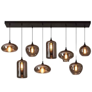 Kangya Residence Modern Pendant Light Multi Head Glass <b>Chandelier</b> For Dining Room Lighting Fixture - Product Image 5