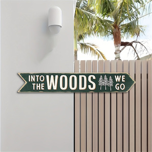 Panneaux en bois vintage en forme de flèche, panneaux directionnels, panneaux avec slogans, plaques de porte et décorations de cour. - Product Image 3