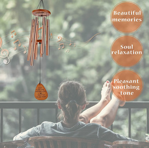 Trang Trí Tưởng Niệm Chuông Gió 32 "Tùy Chỉnh Khuôn Mẫu Ống Mất Của Người Yêu Chuông Gió - Product Image 6