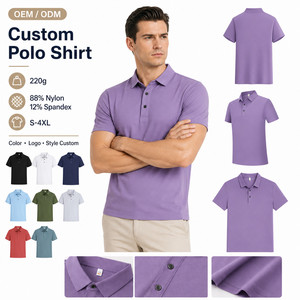 Chemise personnalisée pour homme en nylon et élasthanne 220g, manches courtes, couleur unie, respirante, imprimée numériquement, séchage rapide, style décontracté, OEM ODM - Product Image 1