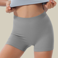 Taille haute femmes sous-vêtements de sécurité Anti-éblouissement élasticité hanche levage couleur unie grande taille culotte sans couture sport Shorts serrés