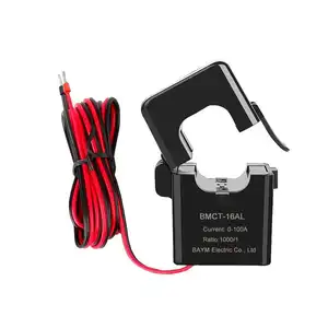 16AL 100A 1000/1 Micro Split Core Atual Transformador Sensor Abraçadeira 5A 5mA 2.5mA 10A 333mV 1V 50Hz ~ 200KHz EV Carregamento