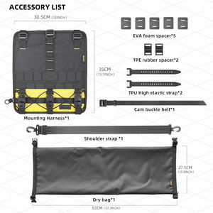 Borsa Anteriore Impermeabile in Nylon da 8 Litri per Bikepacking Serie Wilderness Rhinowalk, Set di 2 Pezzi con Imbracatura per Bicicletta - Product Image 5