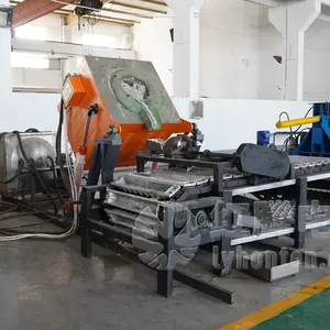 0.5-3ton capacity automatic charging aluminum melting furnace for making aluminum ingot