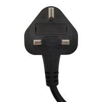 Rallonge électrique résistante au feu à port unique 13A 250V UK avec prise BS, câble court multi-prises universel