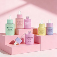 Botella de Vidrio Ámbar Redonda con Gotero y Logotipo Personalizado, 15ml 20ml 30ml 40ml 50ml para Aceite Esencial