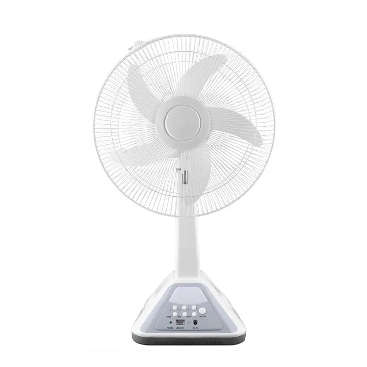 Portable 16 inch Table AC DC Desktop Rechargeable Solar Powered Fan Solar Cooling Fan for Home and Outdoor
