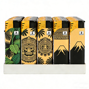 Encendedores de Cigarrillos de Gas Recargables, Resistentes al Viento, de Plástico Electrónico Personalizados, con <span class=keywords><strong>Luz</strong></span> LED, los Más Vendidos de Fábrica al Por Mayor - Product Image 1