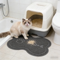 Tapis à litière pour chat en PVC solide moderne avec motif animal pour toutes les saisons