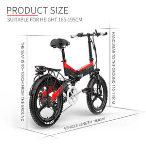 <span class=keywords><strong>LANKELEISI</strong></span> <span class=keywords><strong>G650</strong></span> 20 pouces vélo électrique pliable vélo de montagne ebike vélo de route de ville - Product Image 6