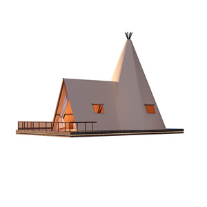 Pyramid Tent A-<b>frame</b> Tipi Style One Bedroom Four-season Waterproof <b>Canvas</b> Large Space Outdoor Resort Use - Product Image 1