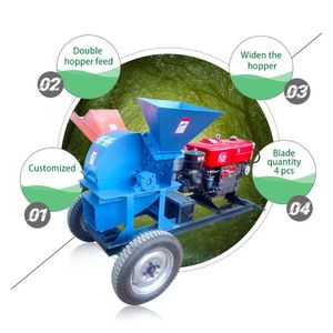 15HP Motor diésel Trituradora de madera Maquinaria de jardín Molino de martillo de madera Producto de maquinaria forestal - Product Image 6