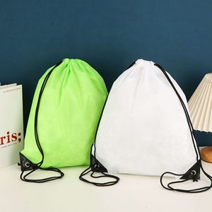 <span class=keywords><strong>Sac</strong></span> à dos personnalisé en tissu nylon imperméable 210D, <span class=keywords><strong>sac</strong></span> en toile de polyester, <span class=keywords><strong>sac</strong></span> à cordon en coton personnalisé pour les voyages, le sport et la gym - Product Image 5