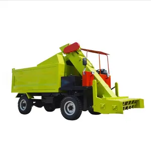 tipping bucket self-unloading Cow shed manure cleaner dry and wet cow manure cleaning truck manure shovel machine