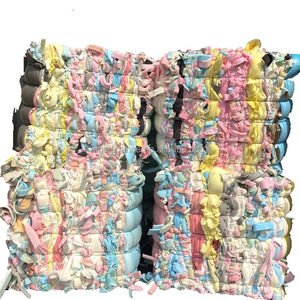 A PU foam scraps in recycled plastic Rebound foam mattress material Compressed foam scraps sponge trims leftovet dongguan