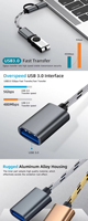 Adaptor OTG USB 3.0 2 in 1, Kabel Data Konverter Micro USB Male ke Female, Adaptor USB C ke USB3.0, Kabel OTG Tipe C