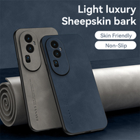 Housse en cuir de mouton pour OPPO Reno 10 Pro + TPU Soft TPU Border Leather Back Mobile Cover
