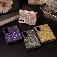Coque de téléphone C0419 de luxe avec design brillant et pailleté, design antidérapant, coque de téléphone portable pour Samsung Galaxy Z Fold 8 7 6 5 4 3