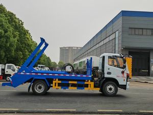 Dongfeng รถเทรลเลอร์ข้ามถังทนทาน4*2 6CBM สำหรับไซต์ก่อสร้างรถบรรทุกข้ามขนาดกะทัดรัดเพื่อความสะดวกในการเก็บขยะ - Product Image 3