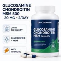 Capsules de Glucosamine Chondroïtine MSM OEM ODM Marque Privée Soutien Articulaire Mélange de Curcuma pour Autres Compléments de Santé