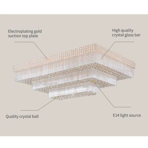 Gran oferta, lustres de cristal modernos, luz colgante, restaurante, hotel, sala de estar, luz de techo led de cristal grande - Product Image 4