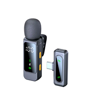 Micrófono Lavalier Inalámbrico de 2.4G con Cancelación de Ruido para iPhone/iPad, Teléfonos Android y Computadoras, Mini, para Transmisión de Video en Vivo